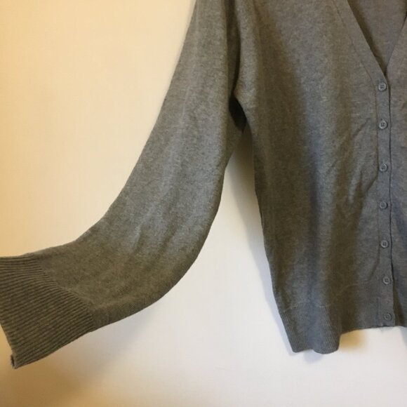Grey Button Down 100% Cotton Grandpa Cardigan - Picture 5 of 15